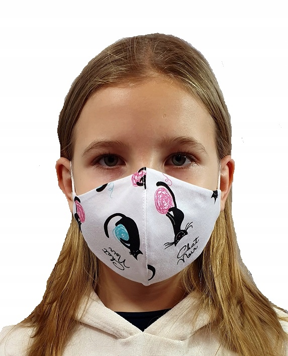 

Maseczka dla dziecka Koty Profilowana.Kotek