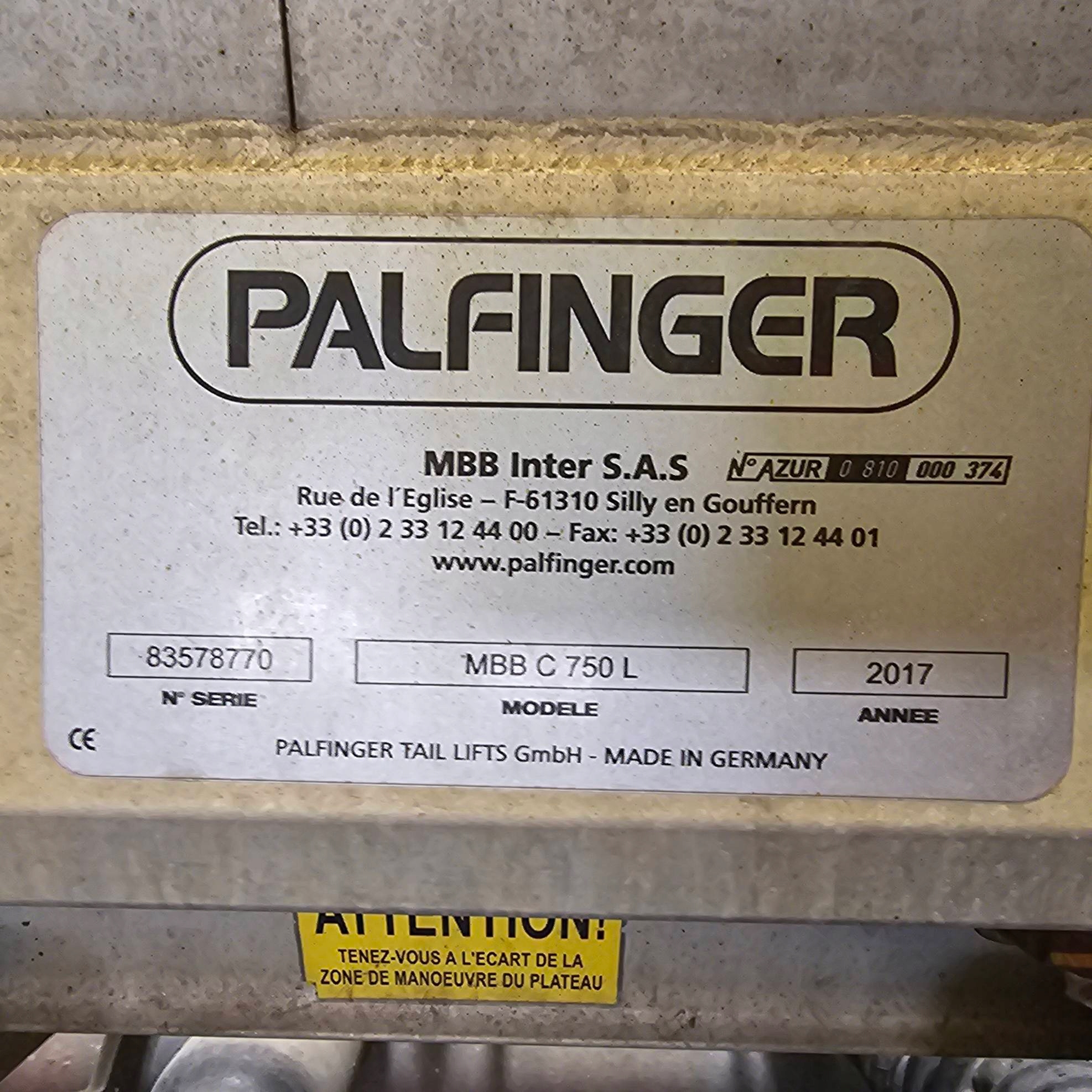 WINDA ZALADOWCZA PALFINGER MBB C750L FORD TRANSIT MK8