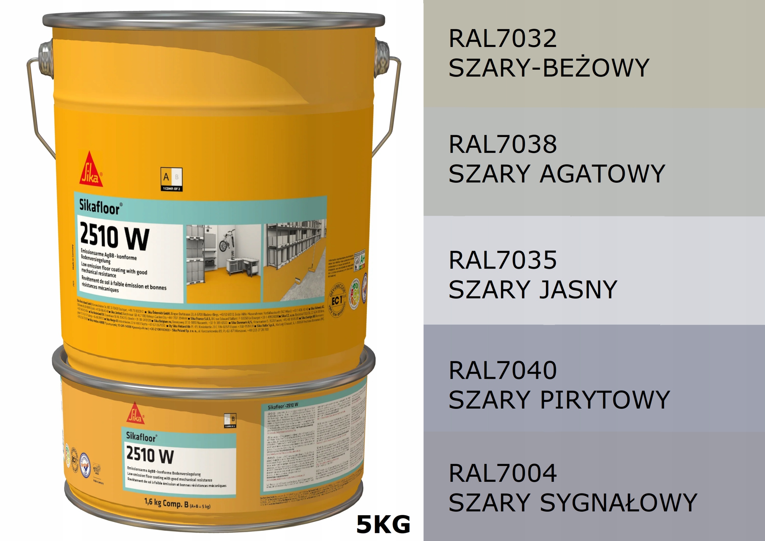 Posadzka do Piwnicy z Żywicy na beton farba EPOXYdowa Sikafloor 2510W 5kg