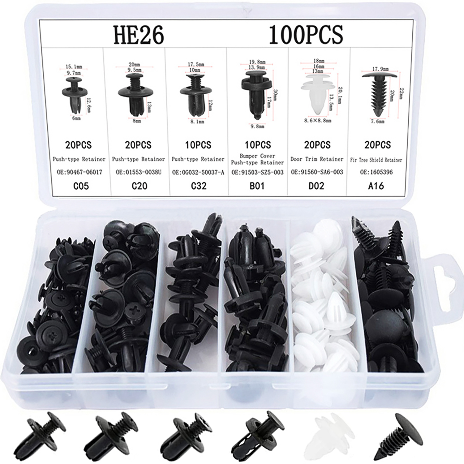 

Zestaw Spinek I Kołków Samochodowych