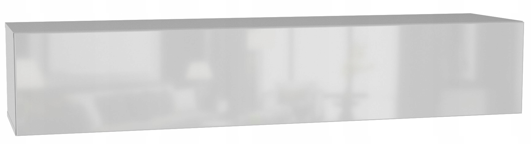 Pakabinama TV spintelė 160 cm baltas blizgesys svetainei POINT TYPE-30