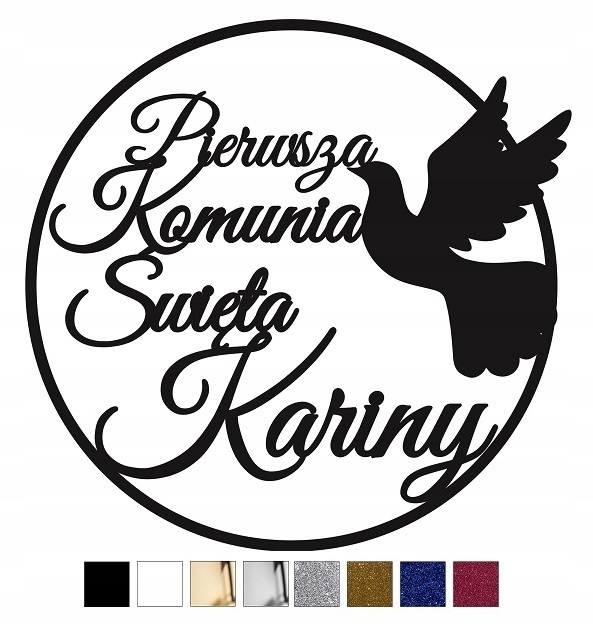 

Topper Komunia Dekor na bok na komunie z imieniem