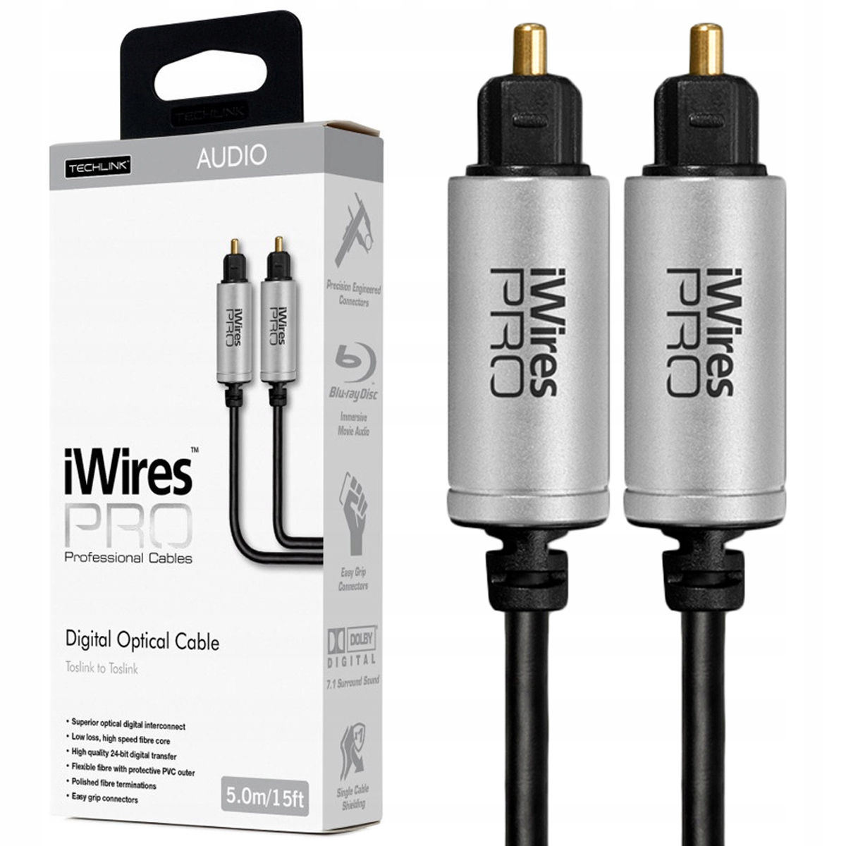 

Kabel Optyczny Toslink Techlink iWIRES Pro 5m