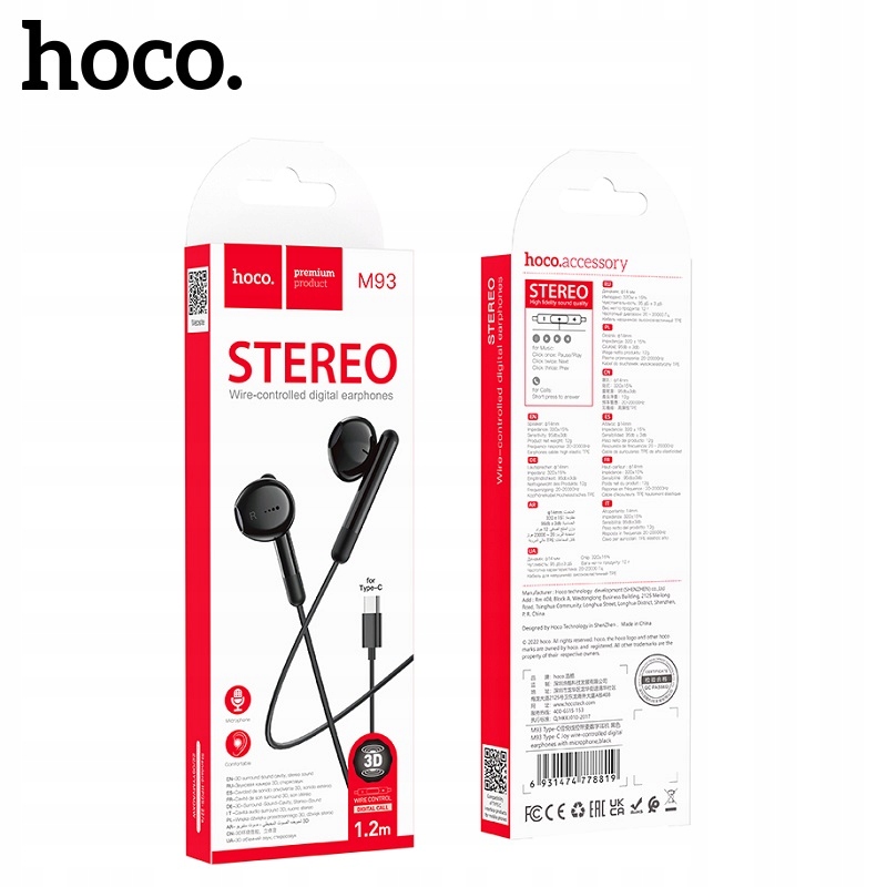 Słuchawki USB Typ Typu C USB-C Samsung A33 A34 A53 A54 Z Flip Fold 2 3 4 5 Kolor dominujący czarny