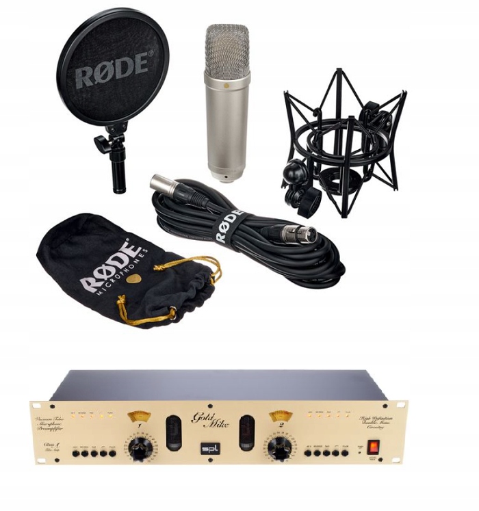 Zestaw do Nagrań Wokalnych Spl Goldmike NT1-A Mikrofon Przedwzmacniacz