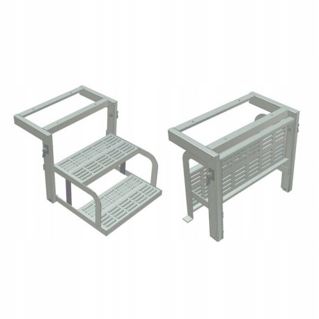 3DS50165110 - СКЛАДНОЙ ПОВОРОТНОЙ ЛЕСТНИЦЫ 2 СТУПЕНИ