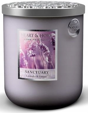 Velká Svíčka Heart & Home Sanctuary Lavender & Vetiver Sójová Svíčka
