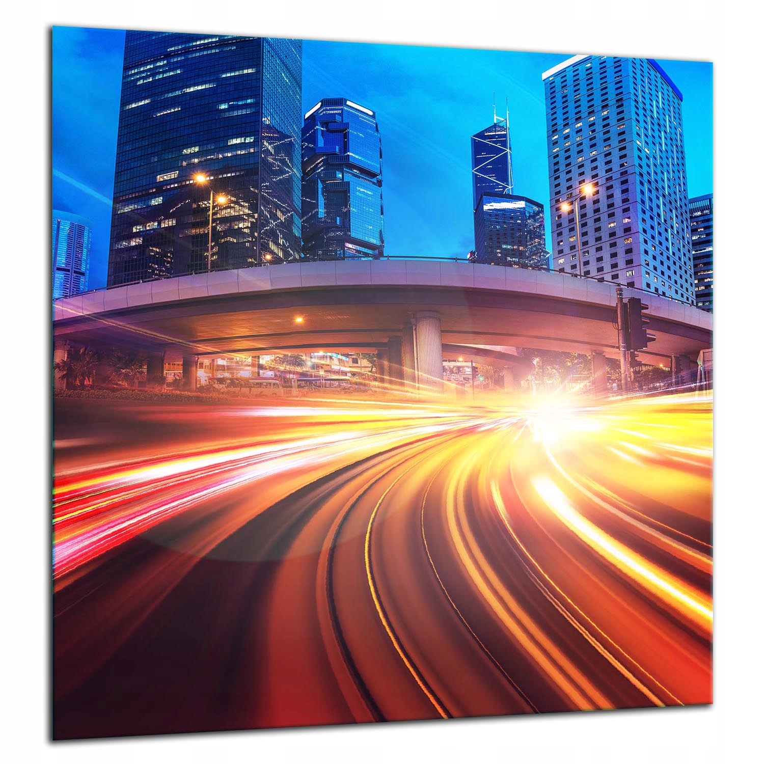 Skleněná Ochranná Deska Panel Lepidlo 60x65 Město