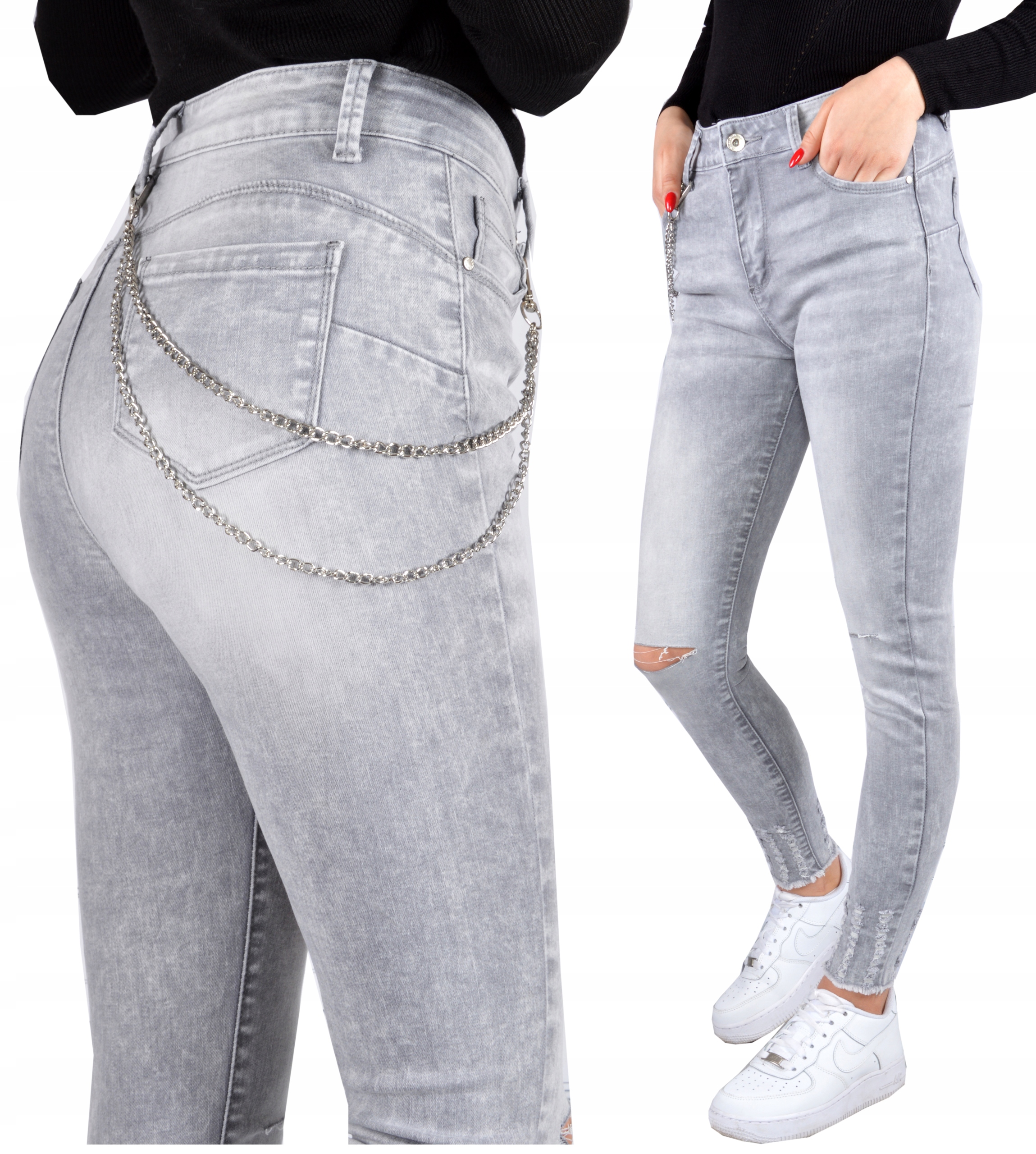 

Spodnie Jeansy Push-Up Modelujące Skinny Damskie