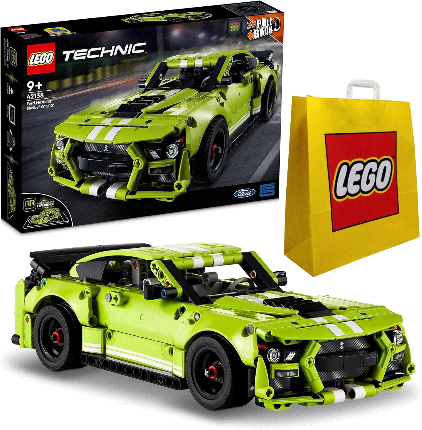 Lego Technic 42138 Ford Mustang Shelby GT500 Velká taška Lego