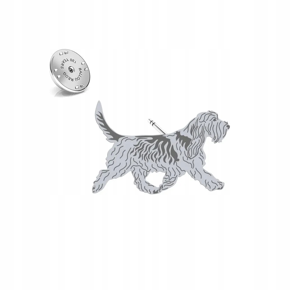 Odznak Pin s psem Grand Basset Griffon Vendéen Stříbro925 Dedikace Bonus