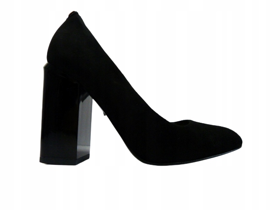 Semišové lodičky na sloupku Sala 36 stabilní Gr