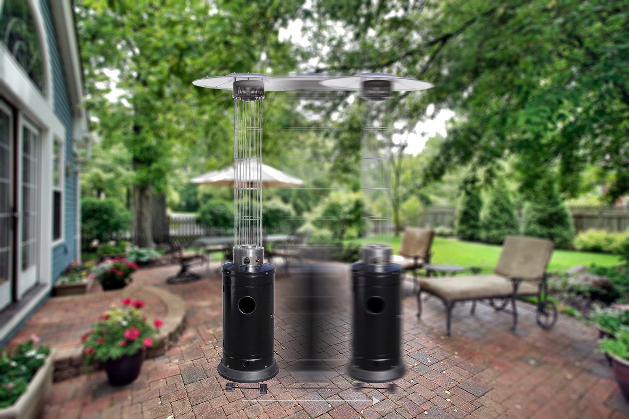 PARASOL GRZEWCZY TARASOWY PROMIENNIK GAZOWY OGRZEWACZ PŁOMIEŃ 14kW Maksymalna moc grzewcza 12 kW