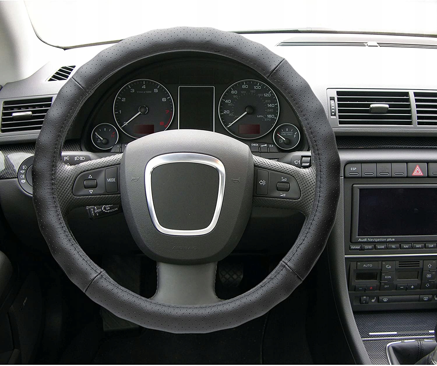 POKROWIEC KIEROWNICY 37-39cm CZARNY gruba skóra Numer katalogowy producenta 2505FLN