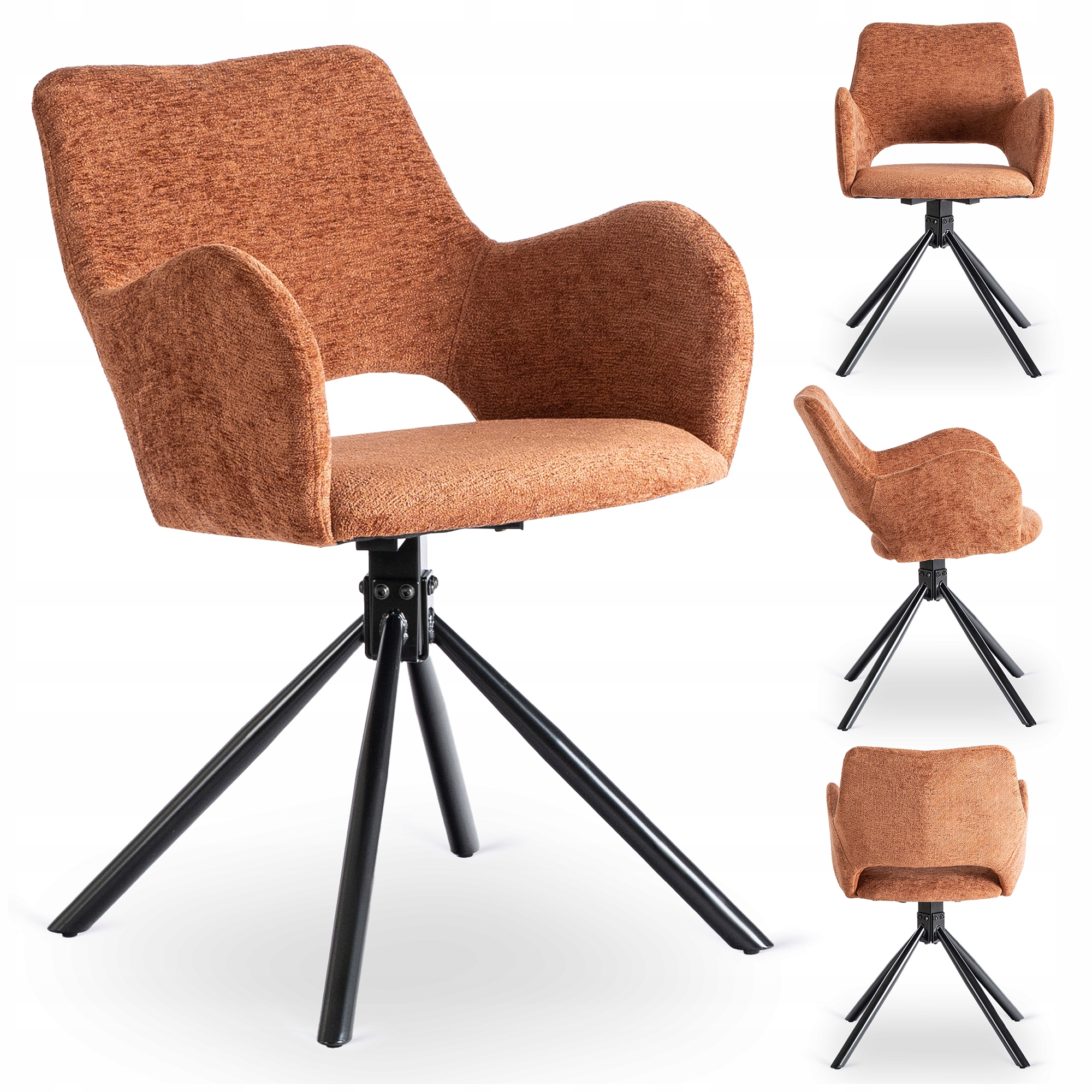 Kuchyňská židle do obývacího pokoje Čalouněná červená Flav