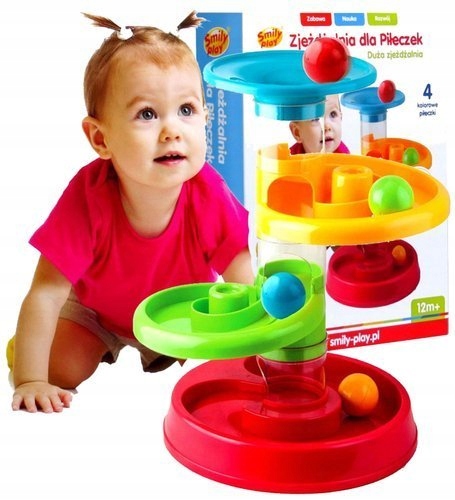 ZJEŻDŻALNIA DLA PIŁECZEK PIŁECZKOWY POŚCIG SMILY Materiał plastik