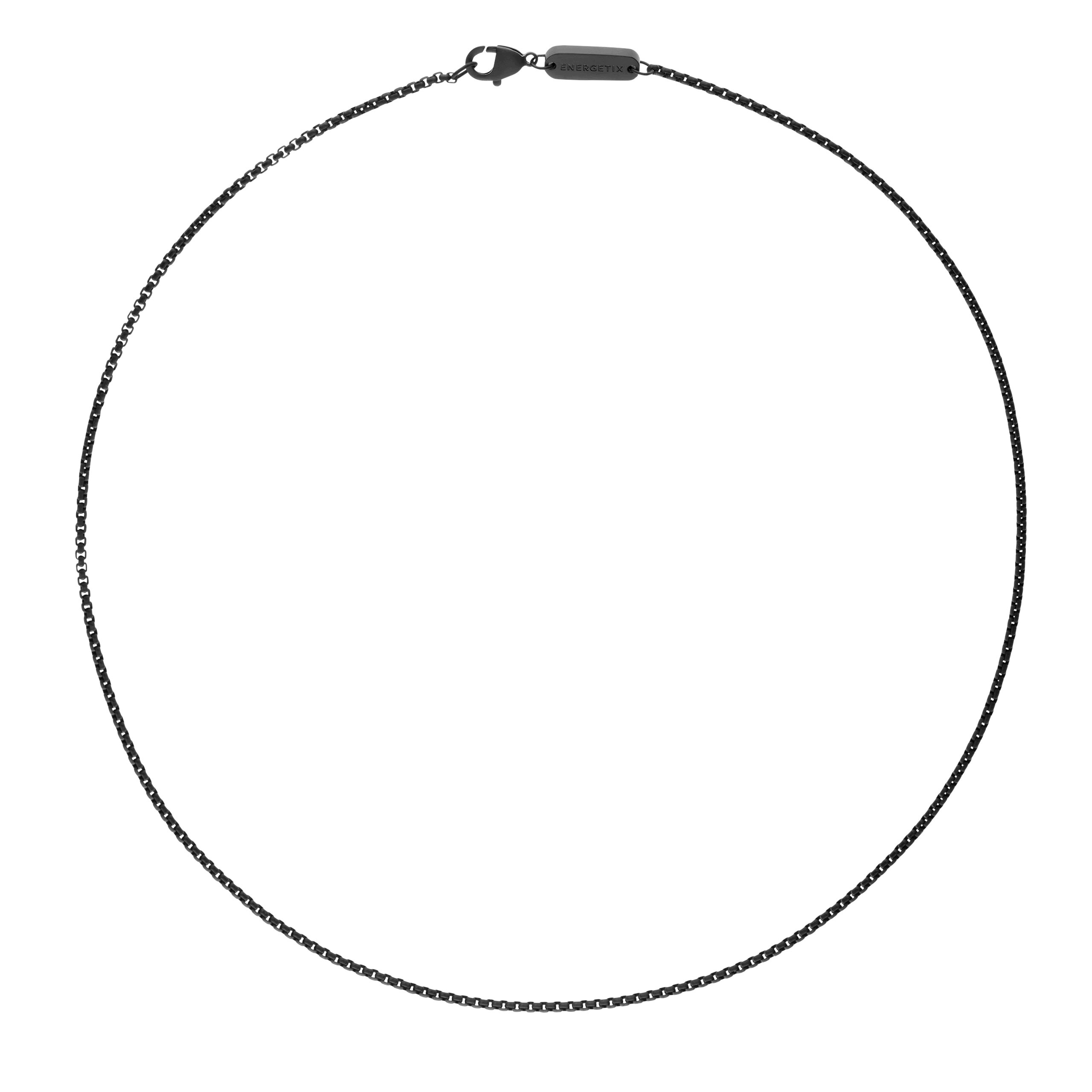Černý Řetízek z chirurgické oceli Energetix XL-(50 cm)