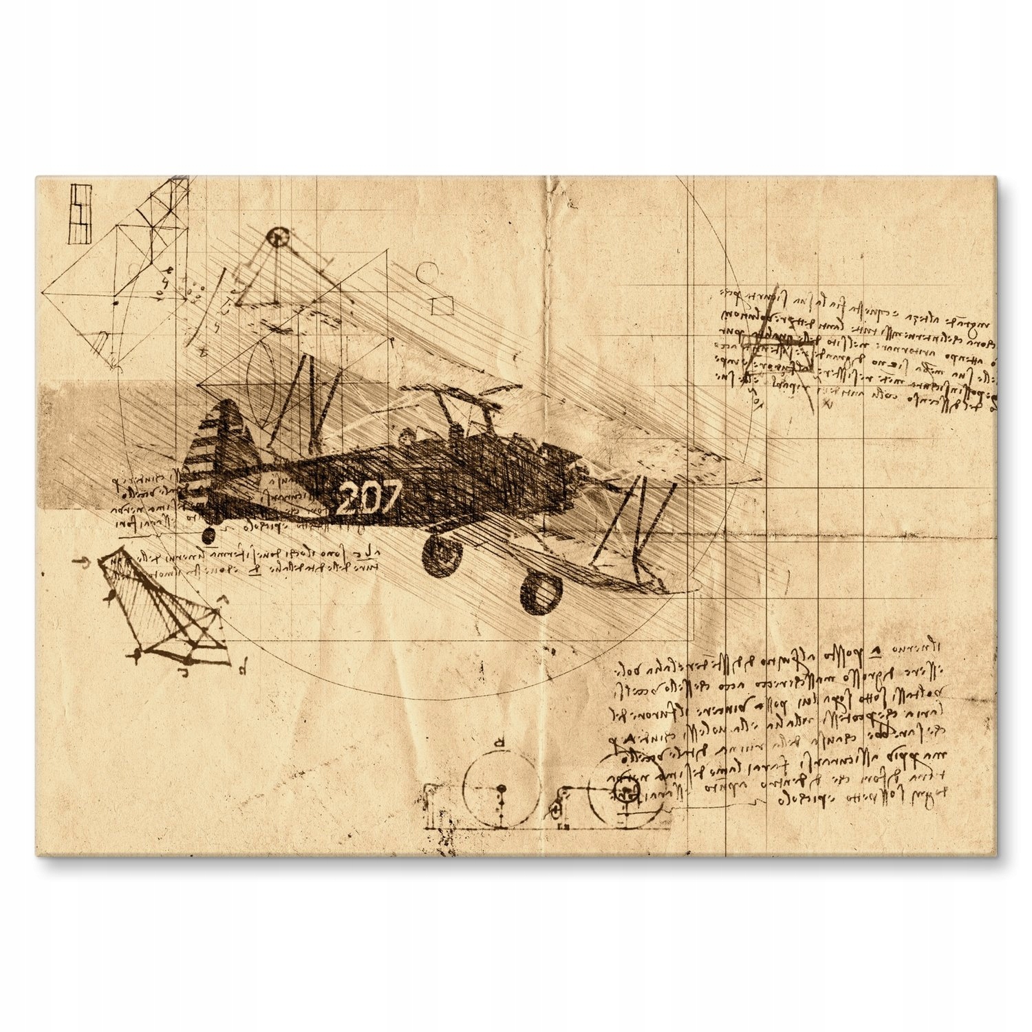 Kovový plakát plane drawn Szyld Plech 42 x 59,4 cm Dárek