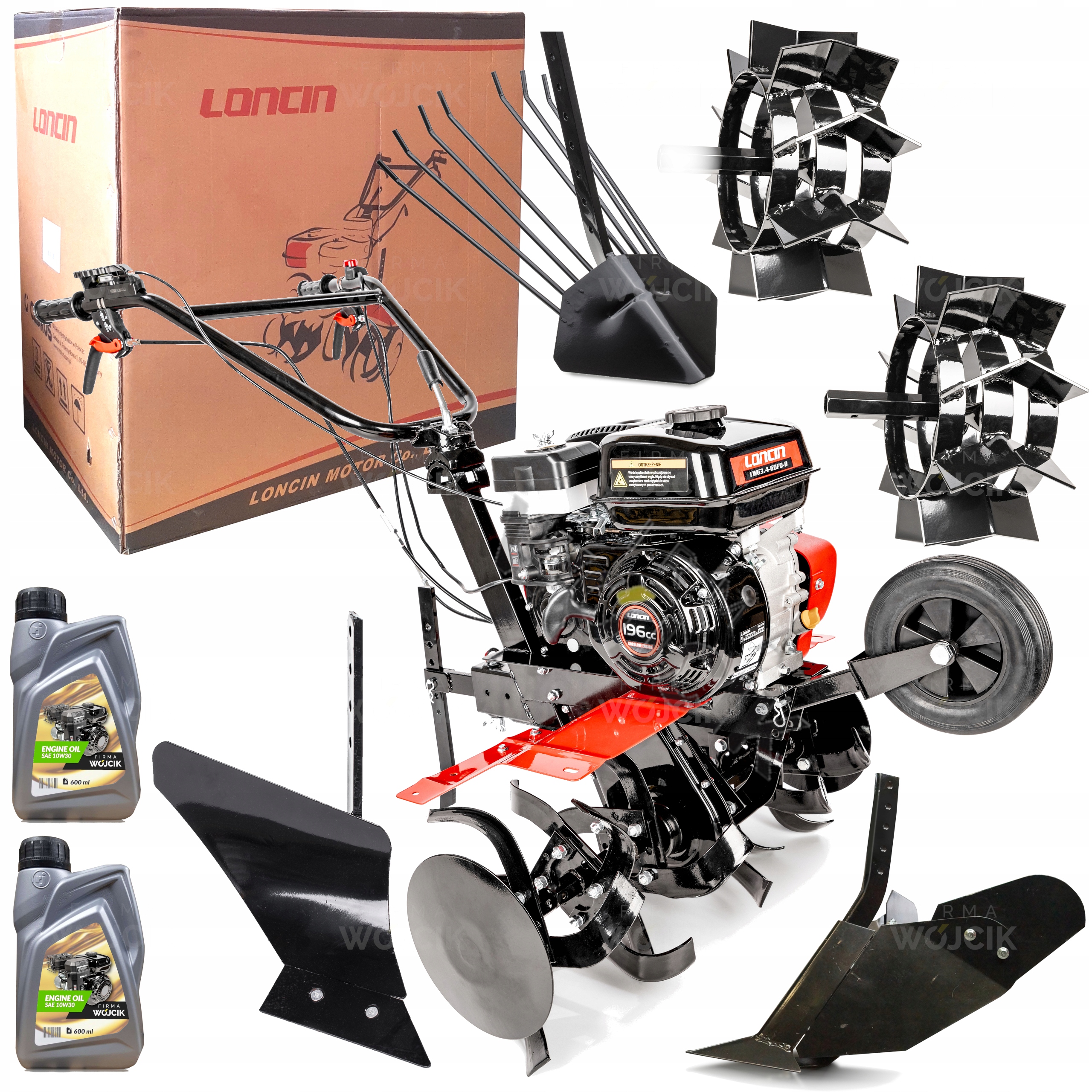Glebogryzarka spalinowa Loncin 600 82cm Duży Zestaw Osprzętu