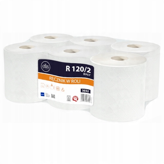 

Ręcznik papierowy celuloza 120m 2-warstwowy 6szt
