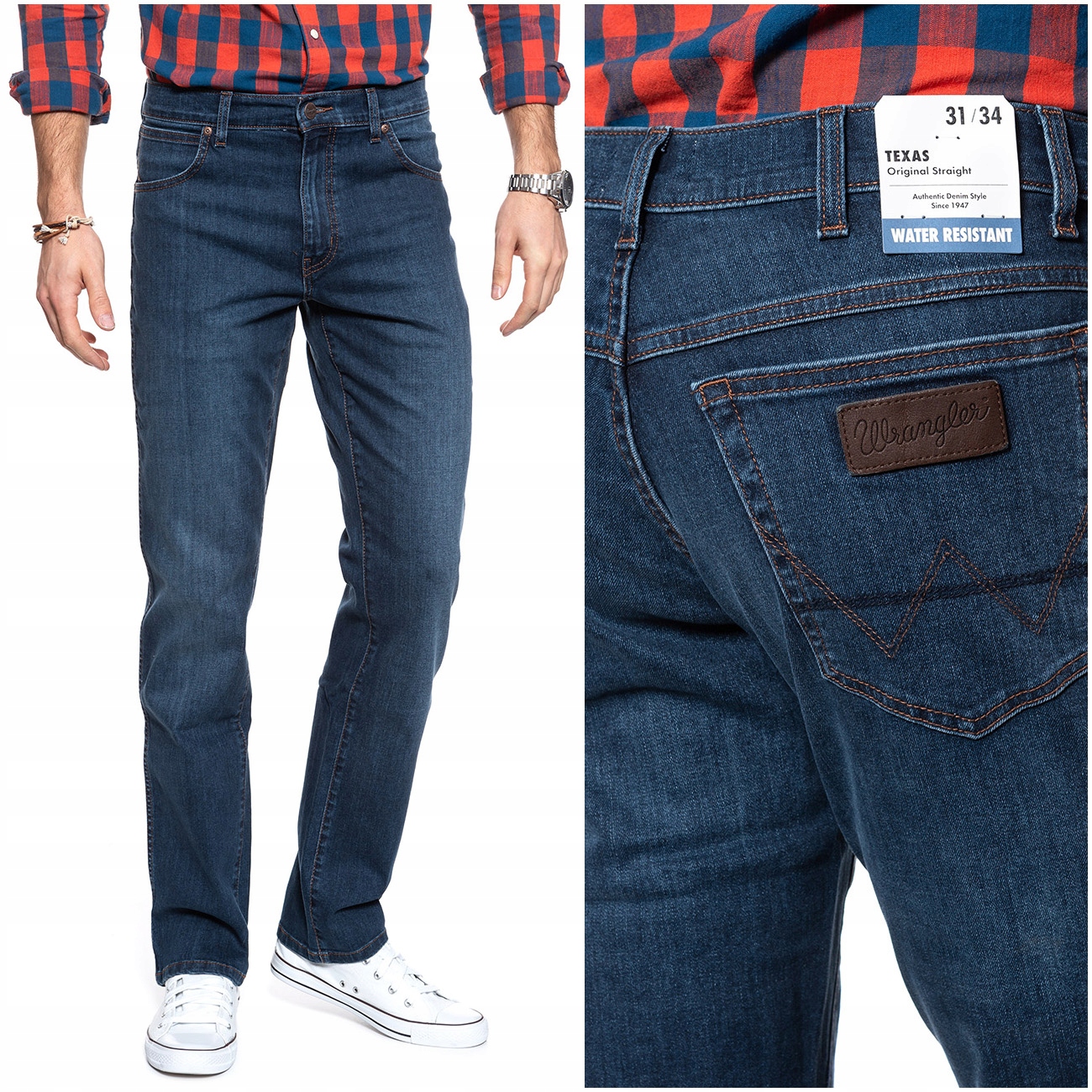 

Wrangler Texas Męskie Spodnie Jeansowe W40 L30