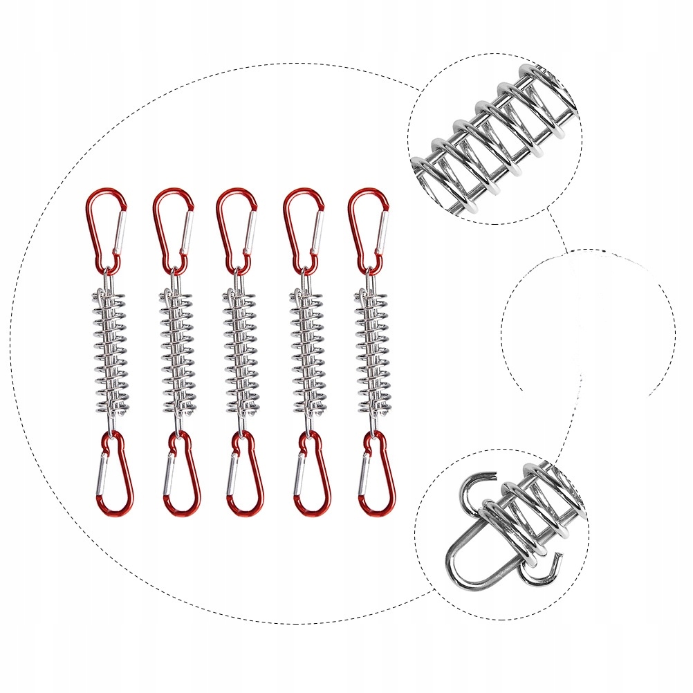 KOŁKI DO LIN NAMIOTOWYCH NAPINACZ LINII WIATROWEJ REGULACJA NAPIĘCIA SPRĘŻYNY KLAMRA SPRĘŻYNA WIATROSZCZELNA Rodzaj inny
