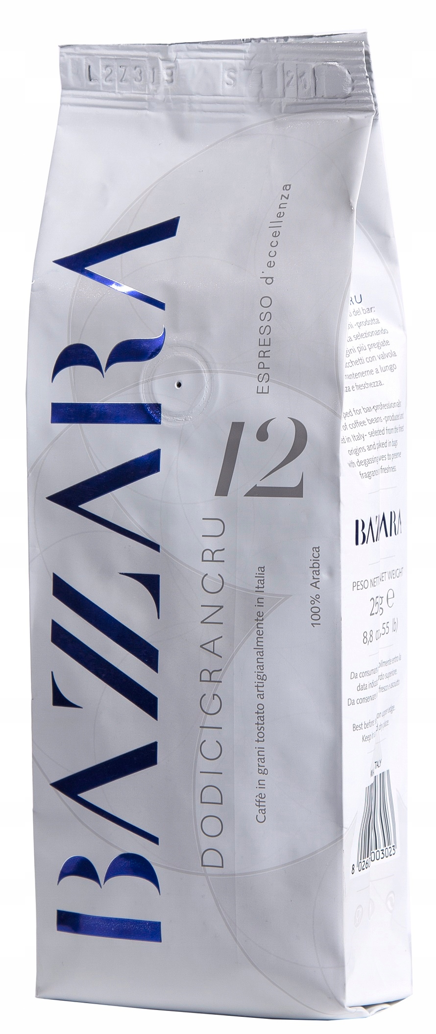 Levně Bazzara Káva zrnková Dodicigrancru 250 g