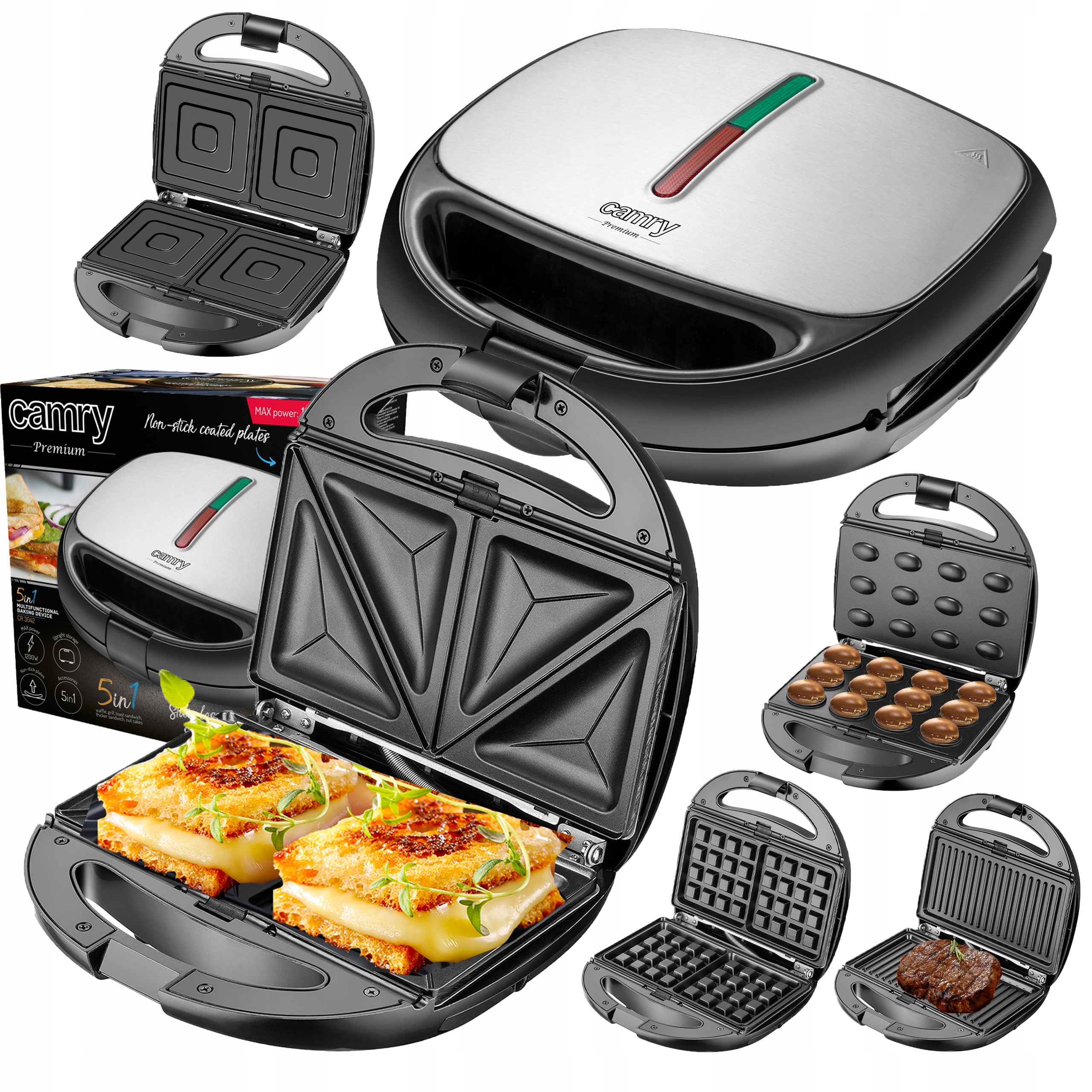

Opiekacz 5w1 Grill Sandwich Toster Orzeszki Gofry