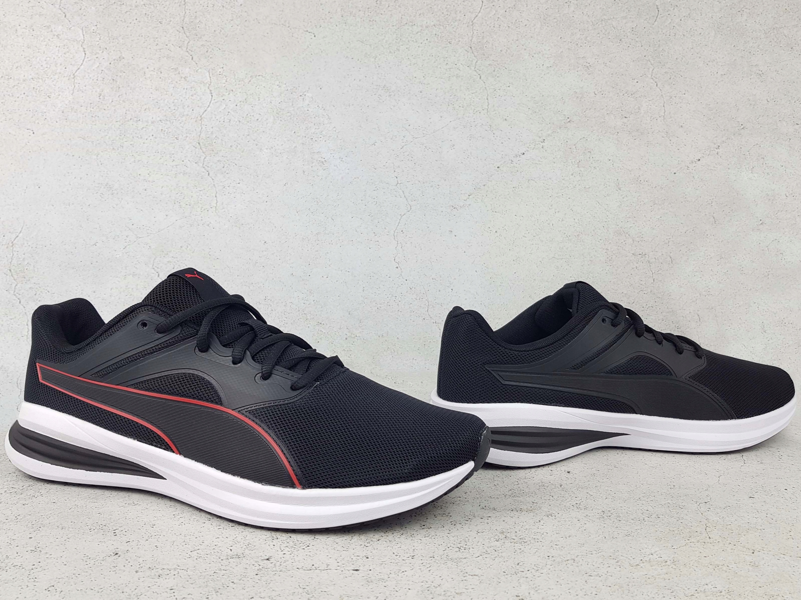 PUMA TRANSPORT 377028 03 SOFTFOAM BUTY MĘSKIE SPORTOWE CZARNE NA CODZIEŃ Wysokość niskie