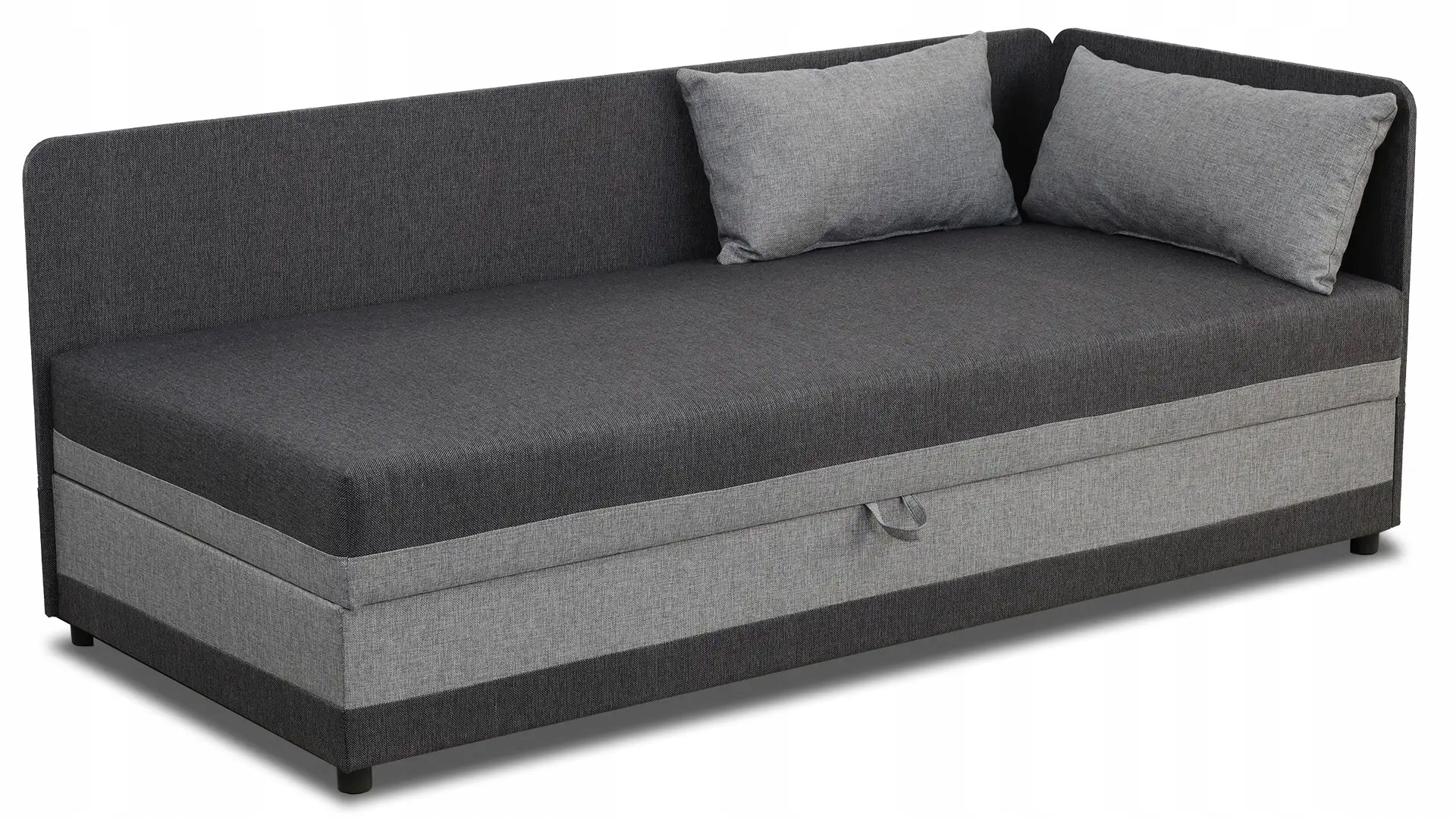 Jednolůžková postel s úložným prostorem Hirek 90x200 Grafitová/Šedá