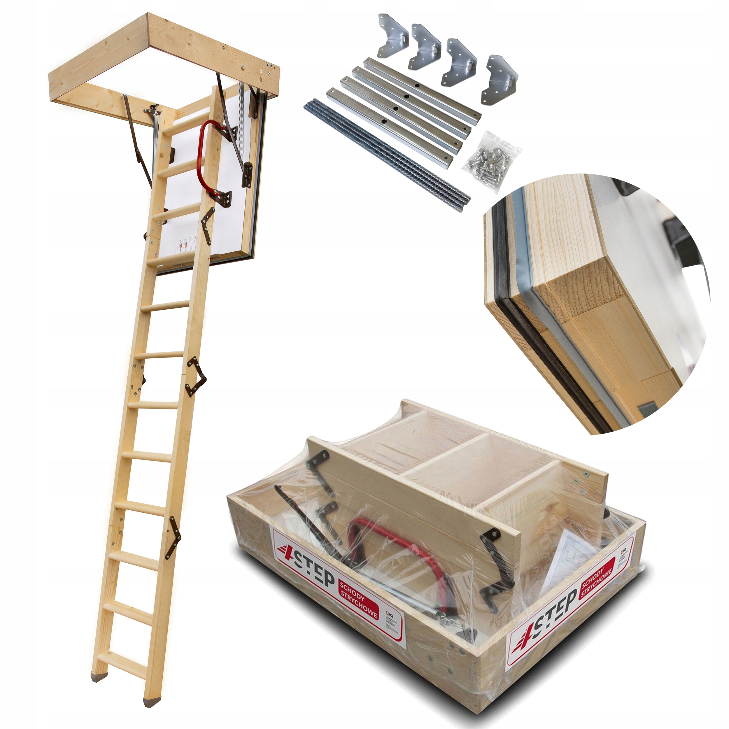 Schody Strychowe Nordic 87mm 90X60 0,44W Druga Uszczelka Zestaw Montażowy