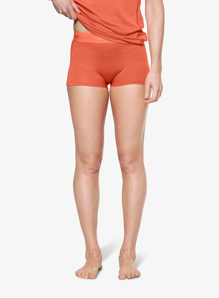 Bokserki Termoaktywne Damskie Devold Breeze Merino 150 Hipster Coral M
