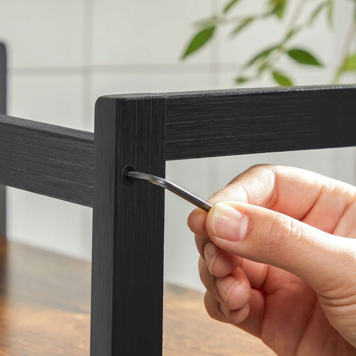 Półka regał organizer na przyprawy MDF i bambus Wysokość mebla 43 cm