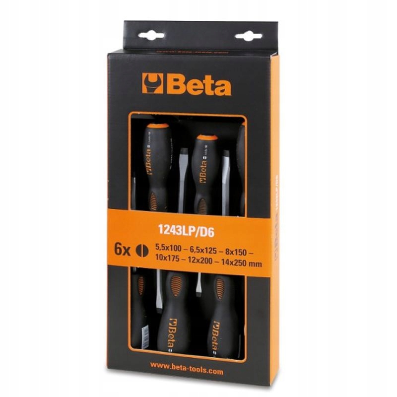 Ploché skrutkovače na bitie 6ks Beta 1234LP/D6