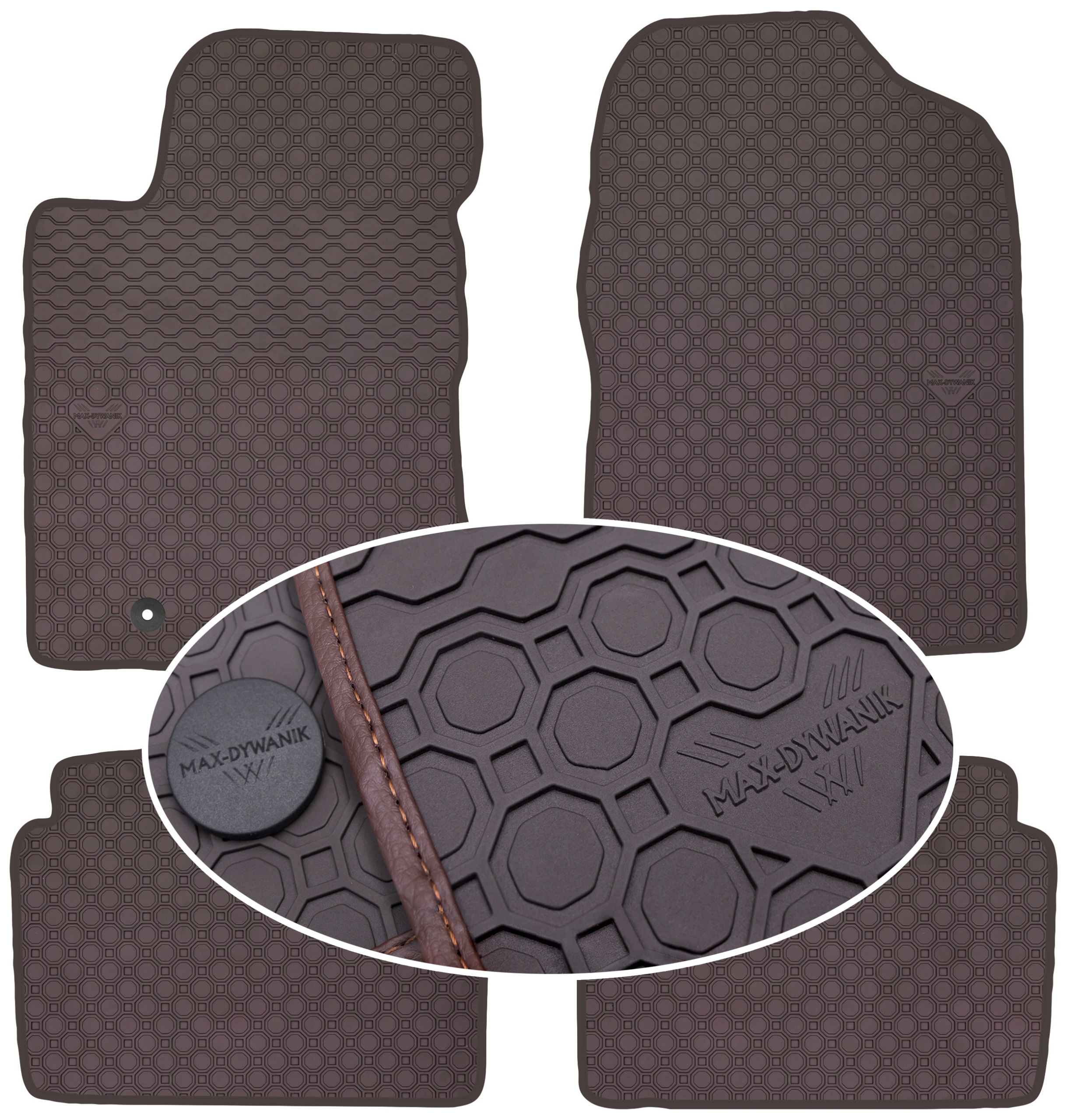 Toyota Avensis II 2003-2009 Koberce Hnedé