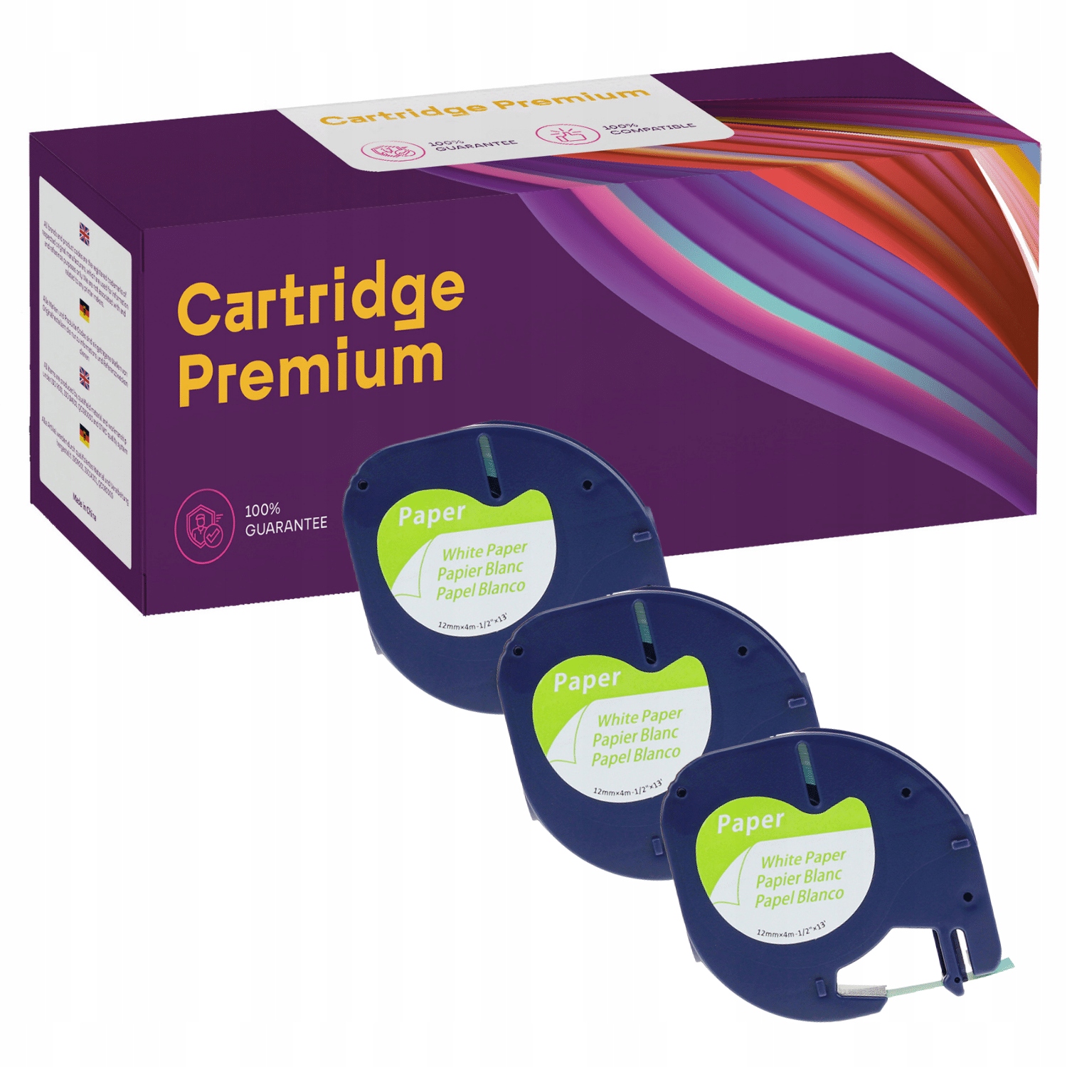 

3x Taśma do Dymo LetraTag 12mmx4m biała 59421