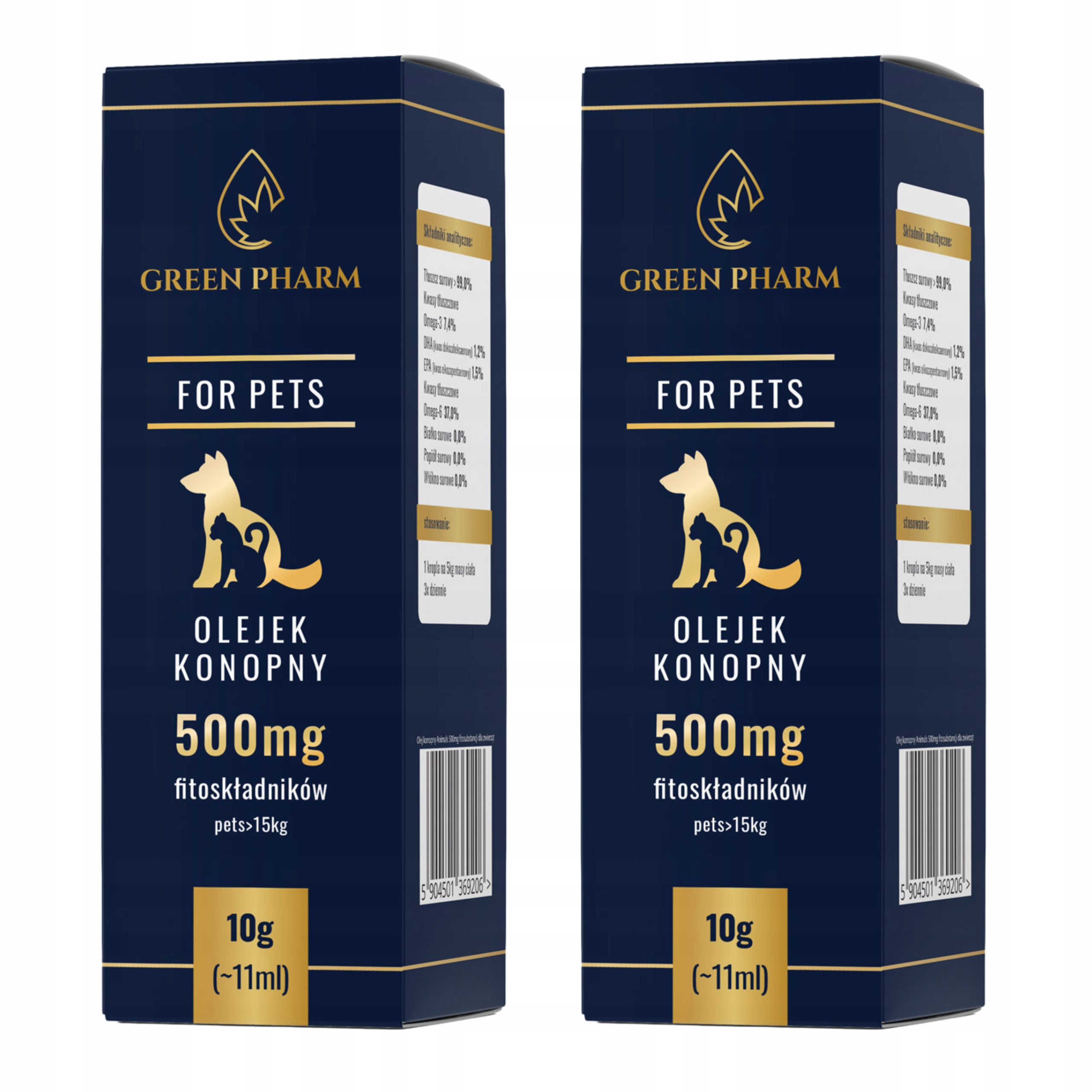 Levně 2x Konopný olej Cbd pro psa 5% 11 ml Bez Thc Veterinární