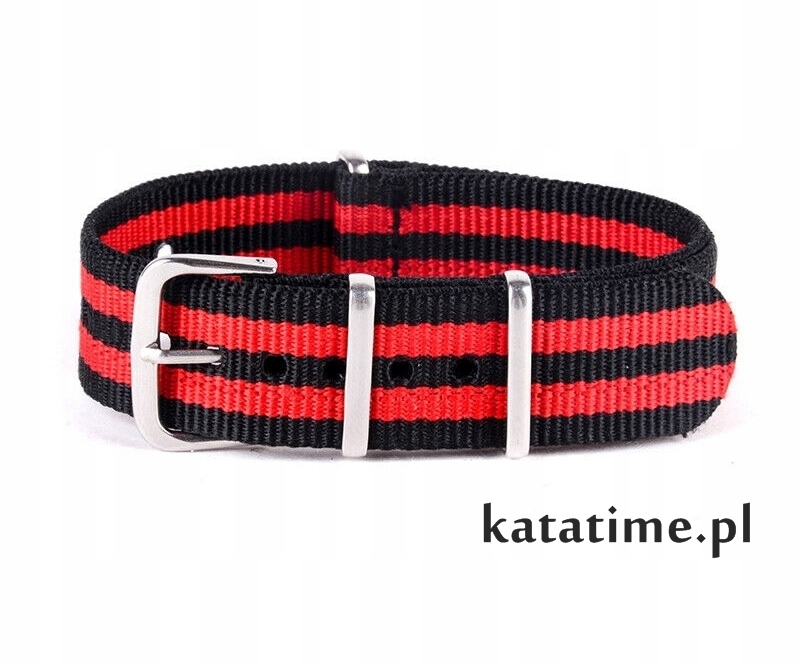 PASEK DO ZEGARKA typu NATO 18 mm wodoodporny, VEGE nylonowy jednoczęściowy