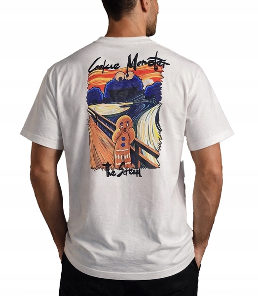 Pánské tričko Boxy módní střih s vyšívanými pohádkovými potisky, velikost XL