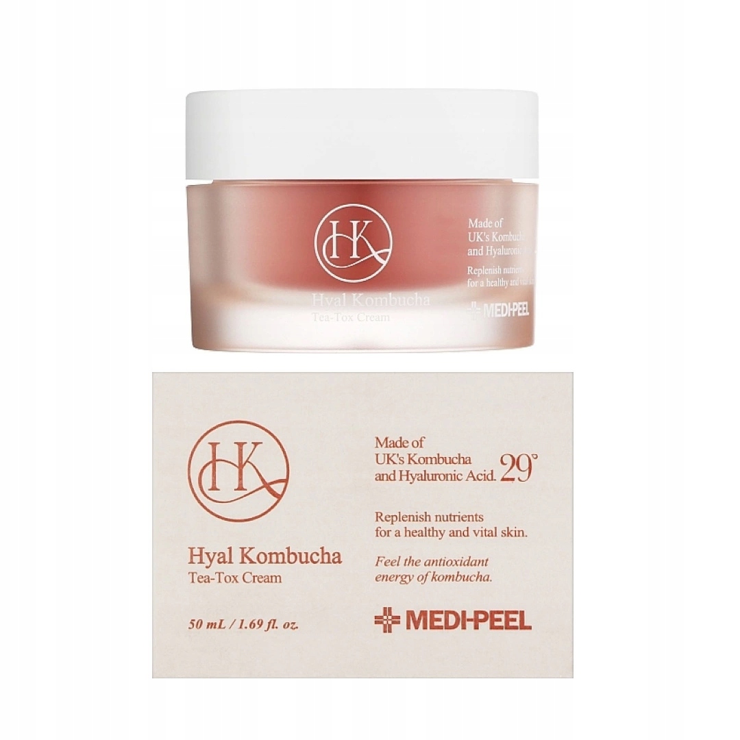 MEDI-PEEL Hyal Kombucha Tea-Tox Cream 50 ml - nawilżająco-regenerujący krem do twarzy — 3