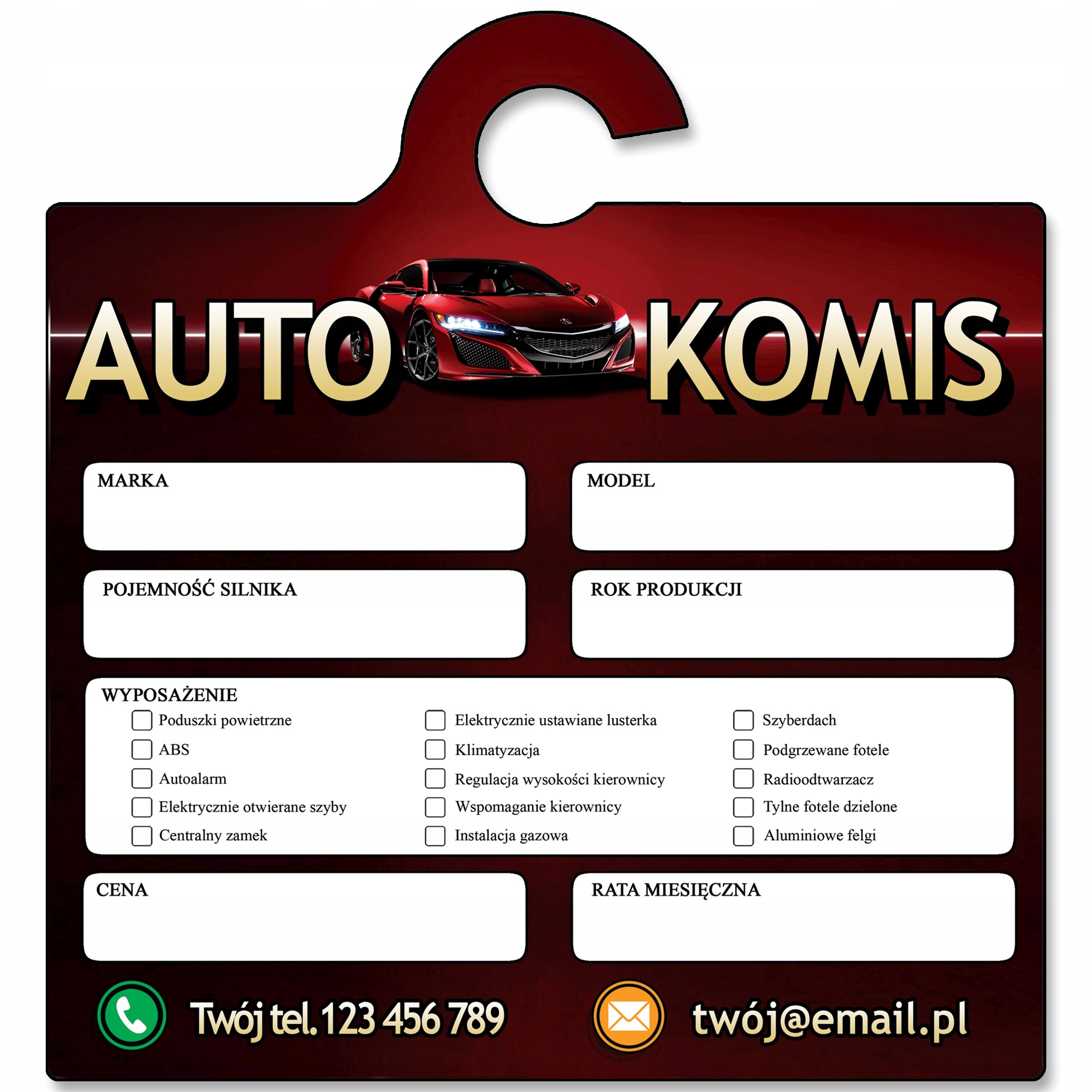 Auto Zawieszka Komisowa ścieralna wzory HIT!!!