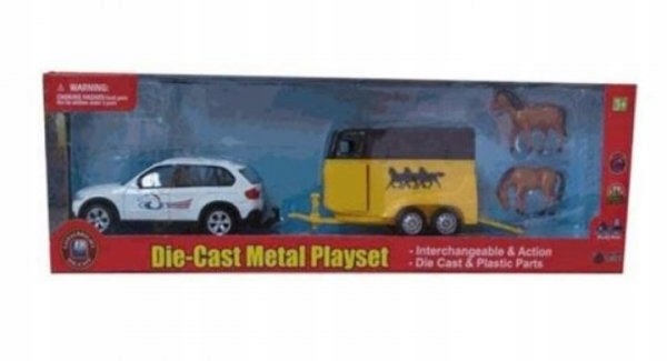 AUTO Z PRZYCZEPĄ DO TRANSPORTU KONI + KONIE ZESTAW