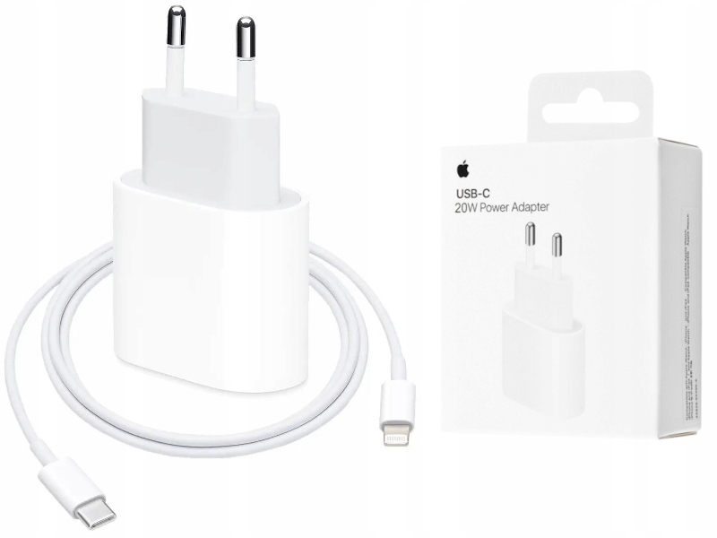 ŁADOWARKA KOSTKA SZYBKA 20W + KABEL DO APPLE IPHONE 11 12 13 14 PRO
