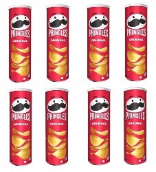 8x 165g Pringles Original Chipsy solone pudełko Uk