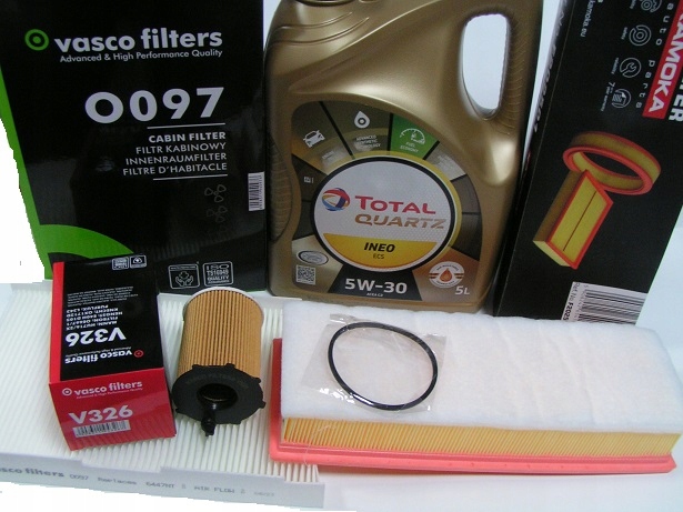 

Olej Total 5W30 5L+FILTRY 3x Citroen C3 C4 1.6HDI