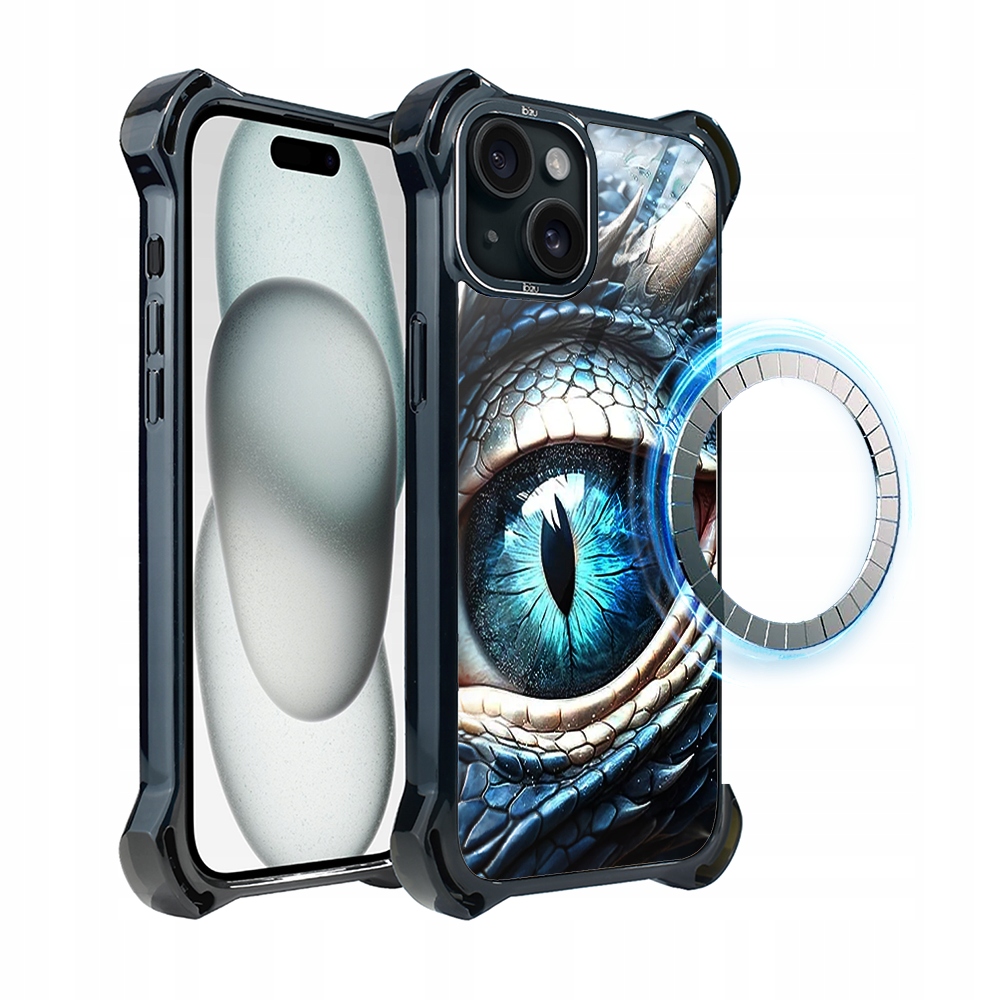 Pouzdro pro iPhone 15 Ibizu DropGuard Ultra s MagSafe, oko ledového draka