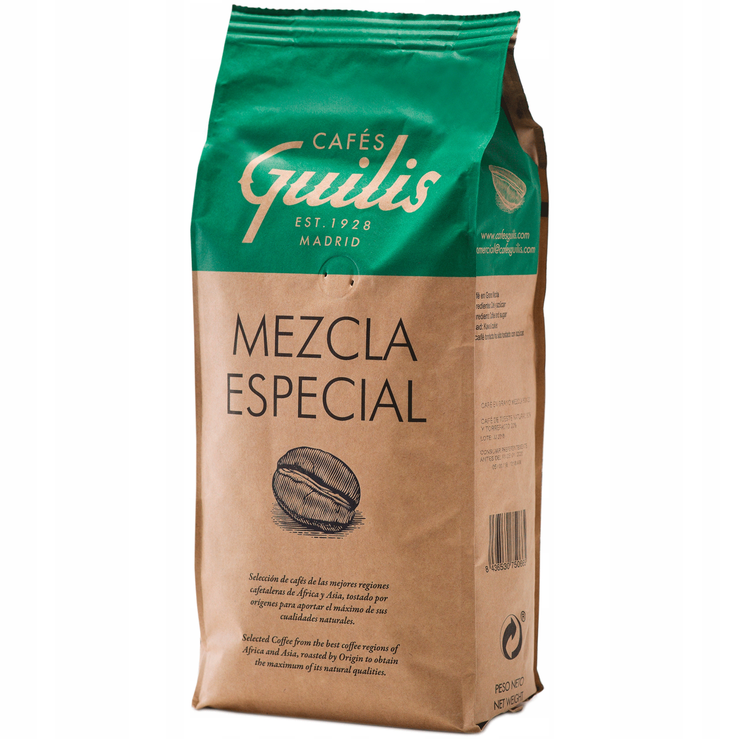 Kávová zrna Káva Cafés Guilis Kávová zrna Káva Cafés Guilis Mezcla Especial 1kg