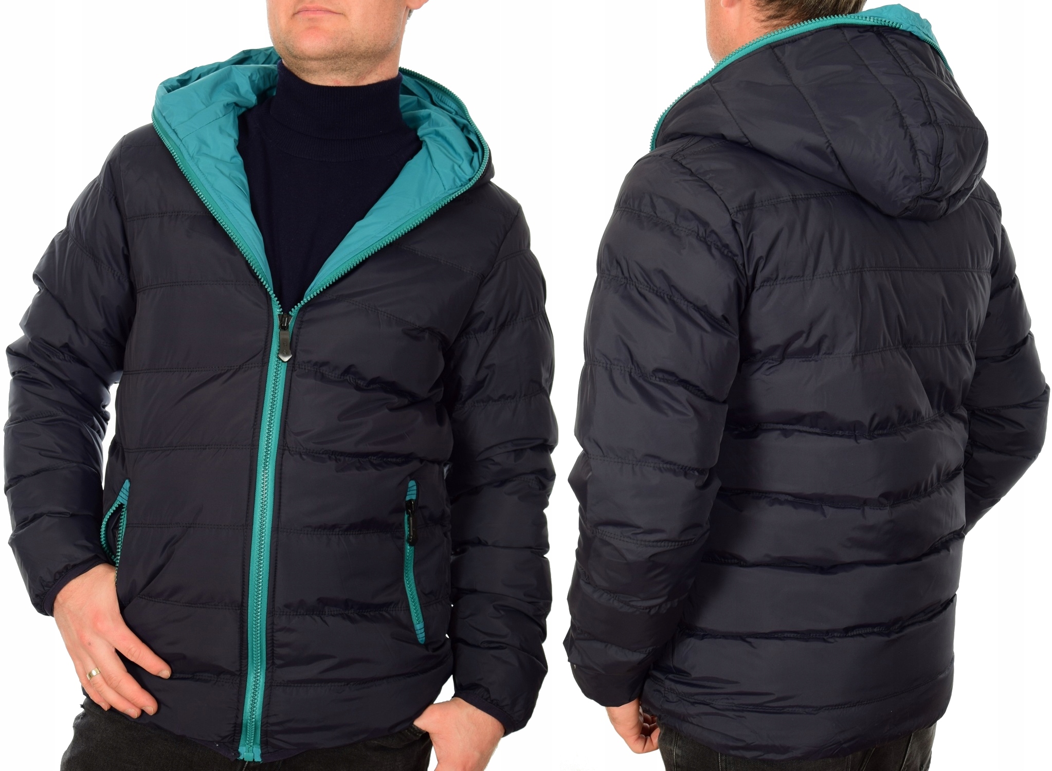 Zimní Bunda Pánská AH5945MG Zateplená Péřová L