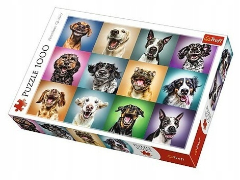 Puzzle 1000 Zabawne psie portrety Trefl 10462-Zdjęcie-0