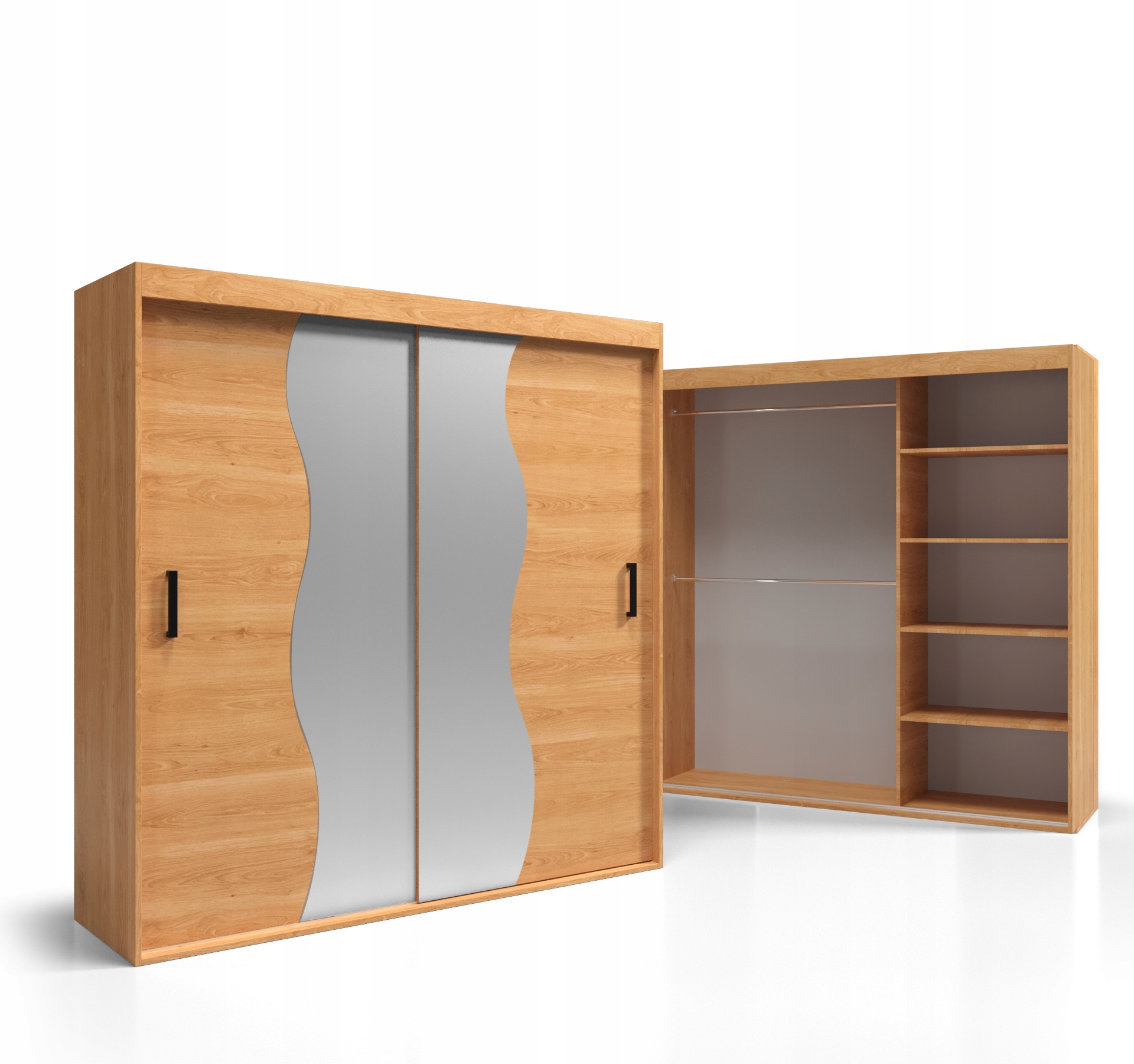 Skříň Posuvná deska 18 mm 120 cm VSZ62 O-sofa 2-dvéřová Zrcadlo 120x205